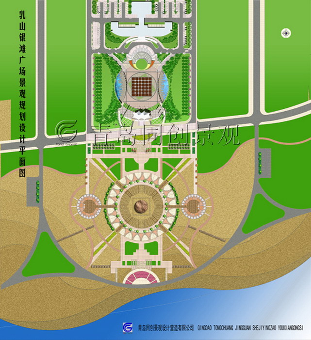 滩标广场 景观设计与建造; 青岛同创景观设计营造有限公司